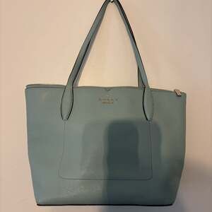 Kate Spade Harlow Large Pebbled Leather Tote Bag in Aegean Teal